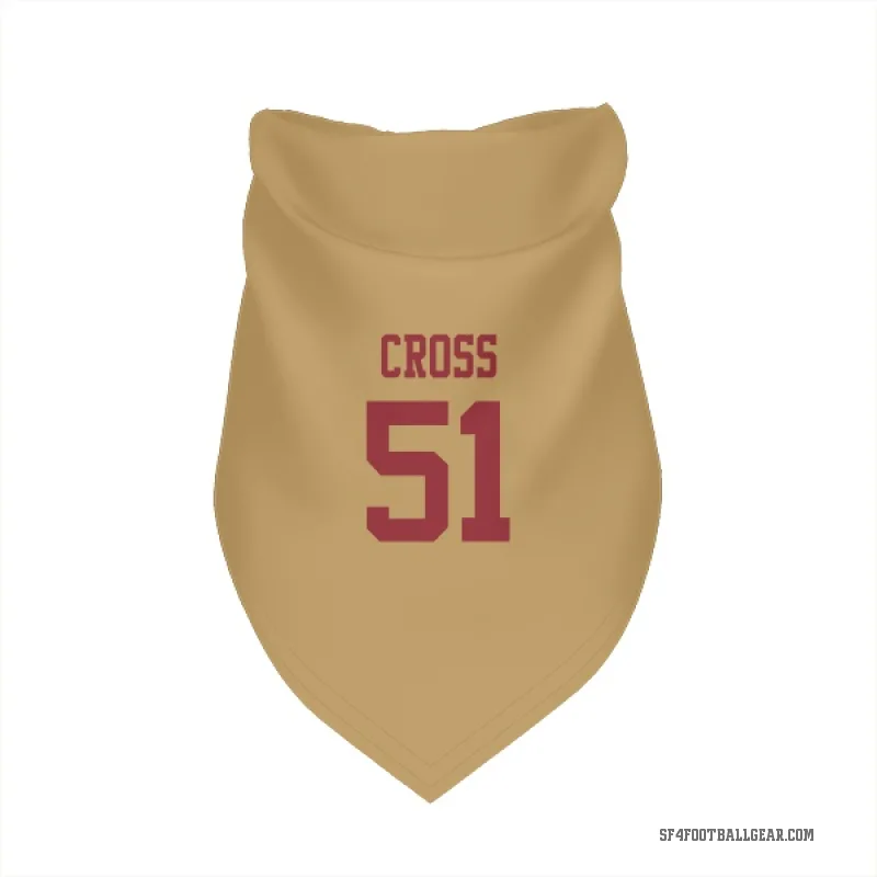 Randy Cross  Gold San Francisco 49ers  Cat & Dog Pet Bandana