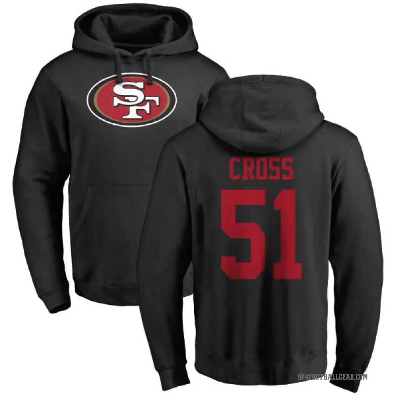 Randy Cross Men's Black San Francisco 49ers Pro Line Logo Pullover Hoodie