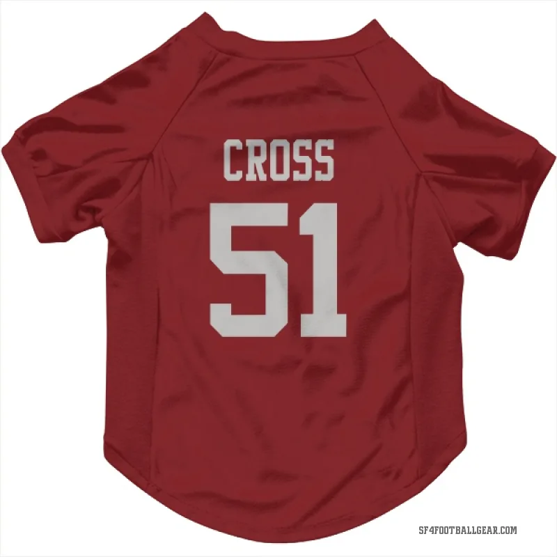 Randy Cross  Scarlet San Francisco 49ers  Cat & Dog Pet Jersey