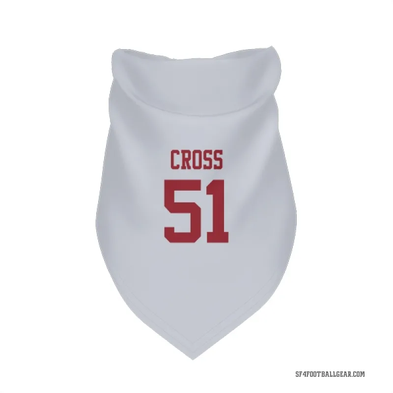 Randy Cross  White San Francisco 49ers  Cat & Dog Pet Bandana