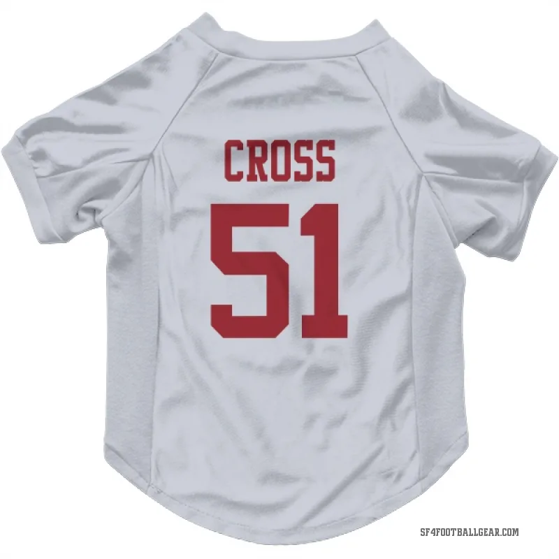 Randy Cross  White San Francisco 49ers  Cat & Dog Pet Jersey