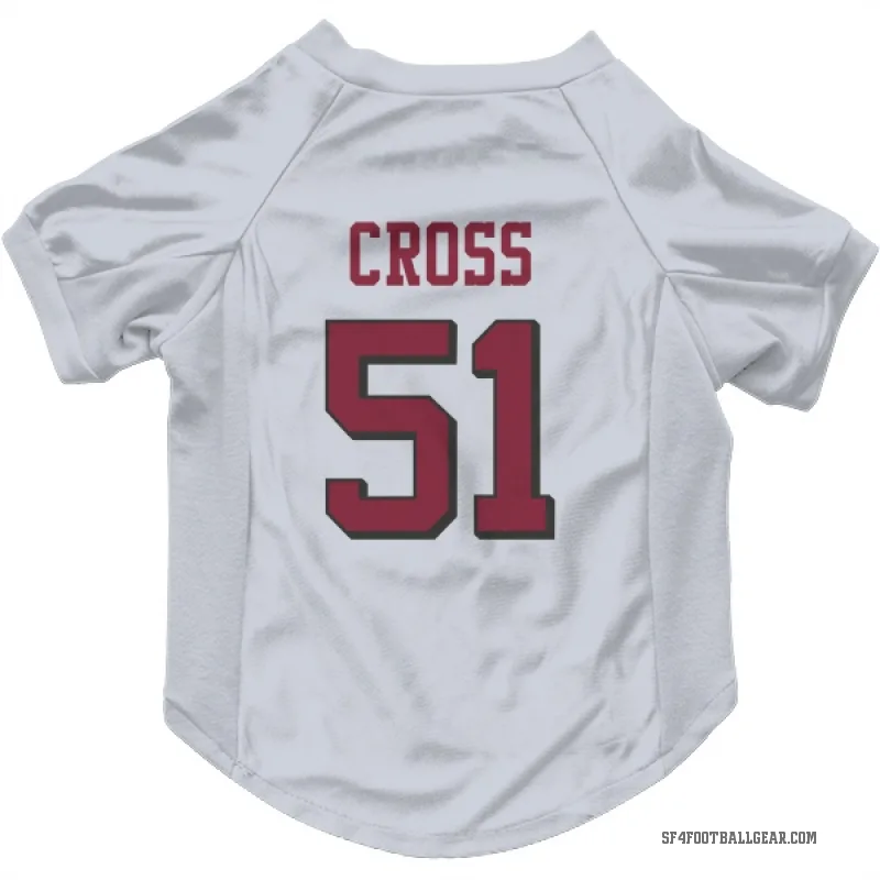 Randy Cross  White San Francisco 49ers  Rush Cat & Dog Pet Jersey
