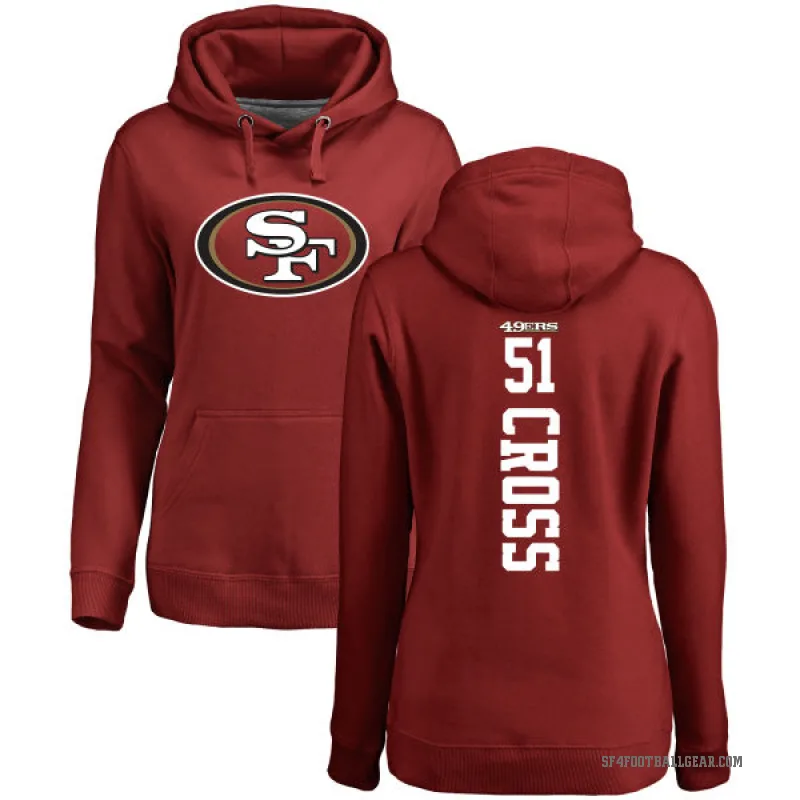 Randy Cross Women's Red San Francisco 49ers Pro Line Backer Pullover Hoodie