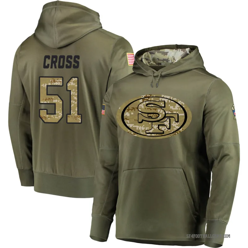 Randy Cross Youth Olive San Francisco 49ers Salute to Service Pullover Hoodie