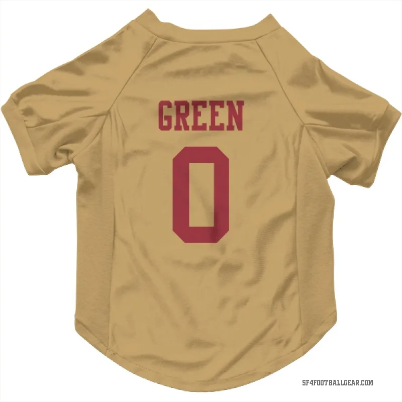 Renardo Green  Gold San Francisco 49ers  Cat & Dog Pet Jersey