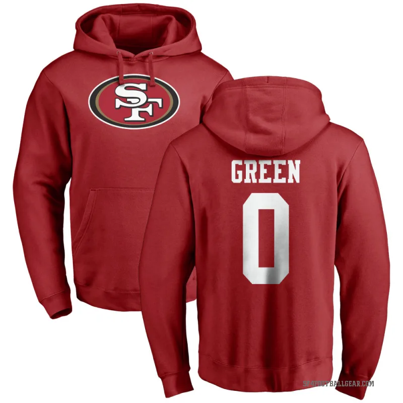 Renardo Green Men's Green San Francisco 49ers Pro Line Red Logo Pullover Hoodie