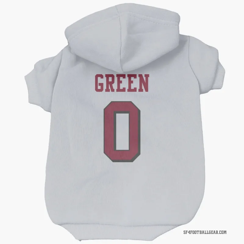 Renardo Green  White San Francisco 49ers  Rush Cat & Dog Pet Hoodie