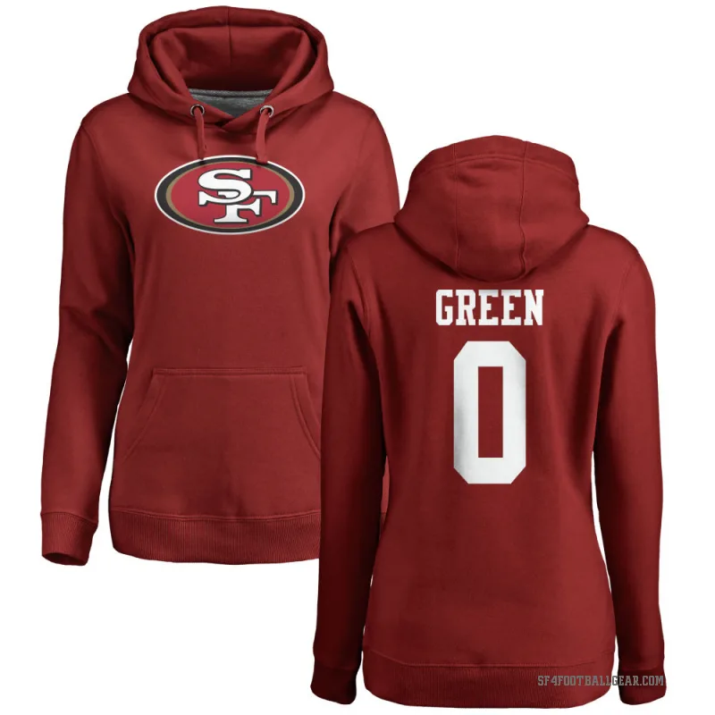 Renardo Green Women's Green San Francisco 49ers Pro Line Red Logo Pullover Hoodie