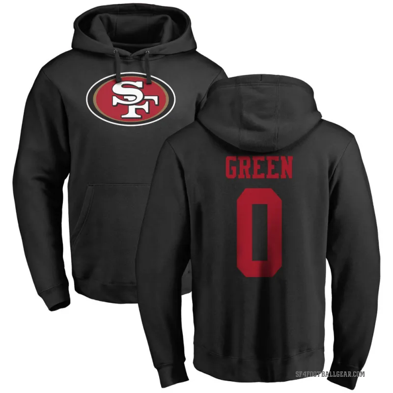 Renardo Green Youth Green San Francisco 49ers Pro Line Black Logo Pullover Hoodie