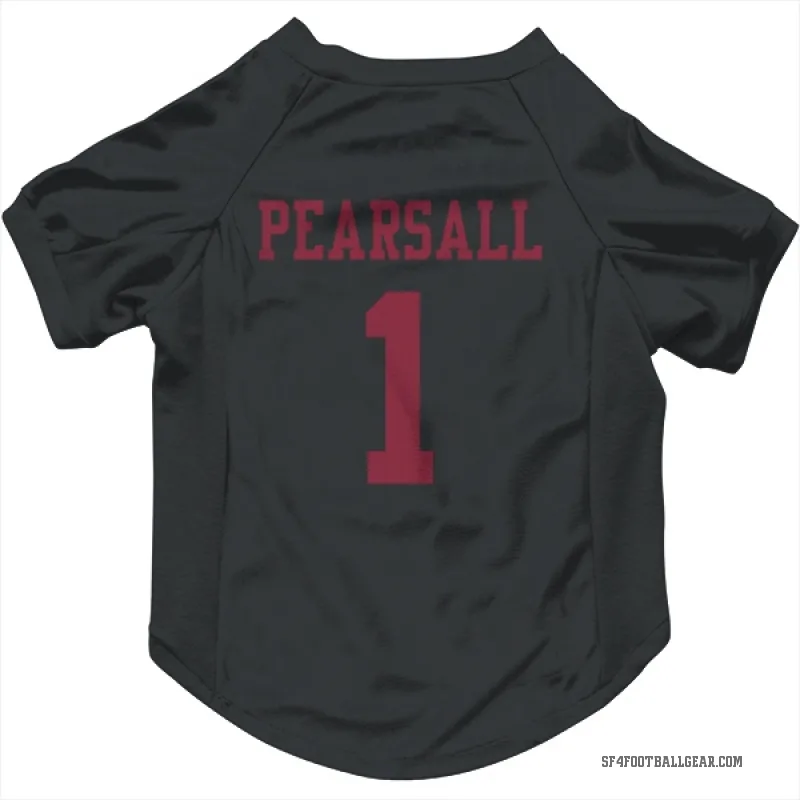 Ricky Pearsall  Black San Francisco 49ers  Cat & Dog Pet Jersey