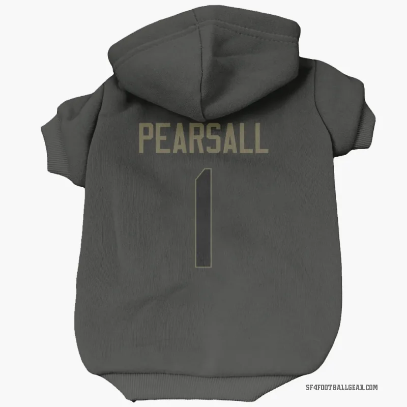 Ricky Pearsall  Black San Francisco 49ers  Service Cat & Dog Pet Hoodie