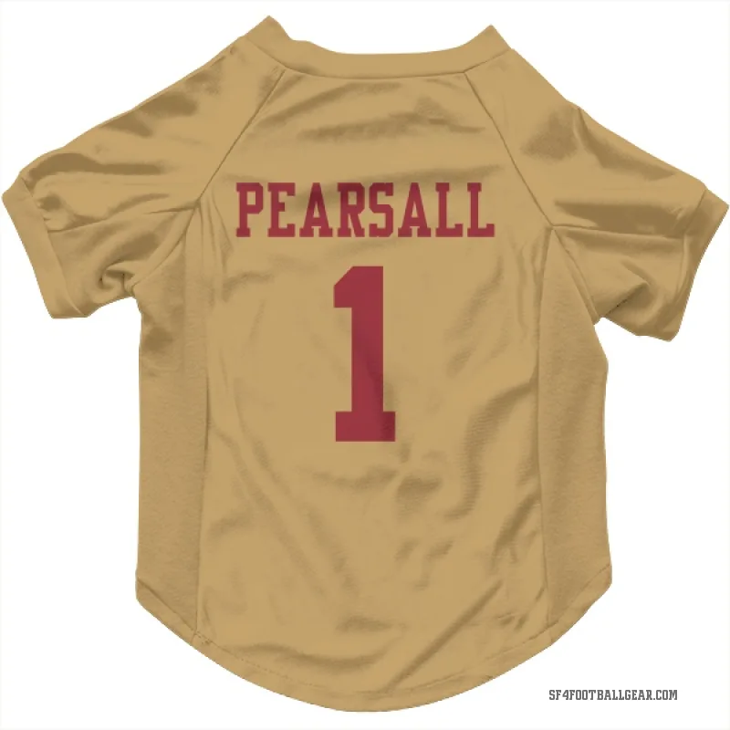 Ricky Pearsall  Gold San Francisco 49ers  Cat & Dog Pet Jersey