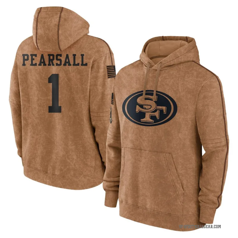 Ricky Pearsall Men's Brown San Francisco 49ers 2023 Salute To Service Club Pullover Hoodie