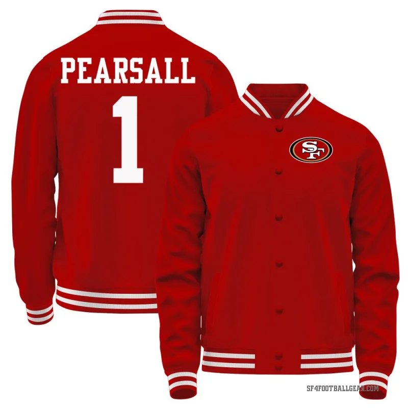 Ricky Pearsall Men's Red San Francisco 49ers Full-Snap Jacket