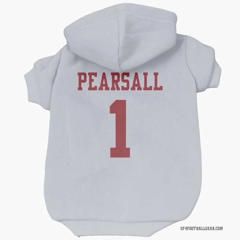 Ricky Pearsall  White San Francisco 49ers  Cat & Dog Pet Hoodie