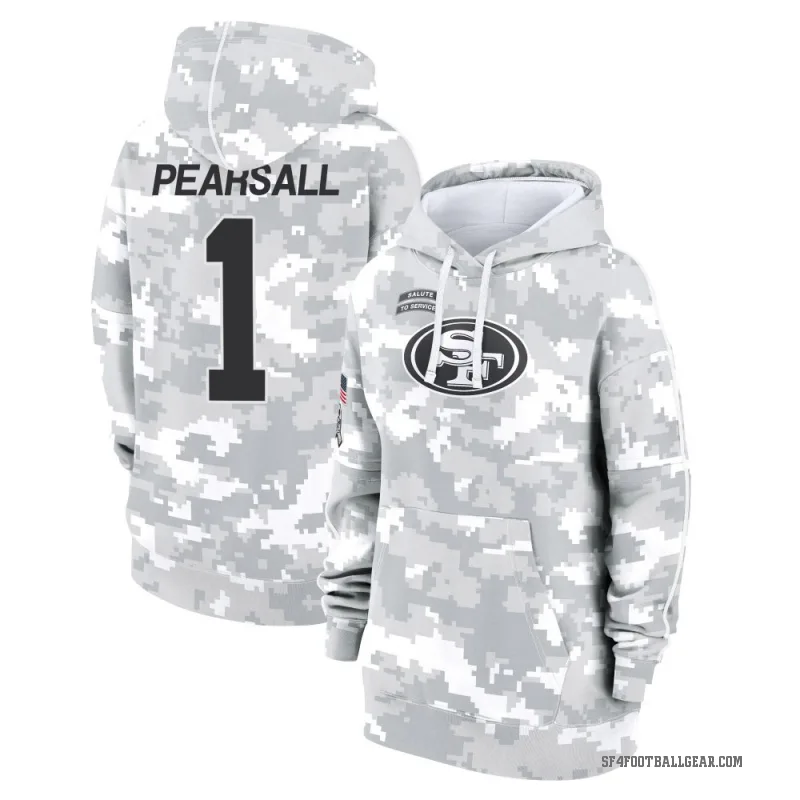 Ricky Pearsall Women's Camo San Francisco 49ers Arctic 2024 Salute to Service Club Fleece Pullover Hoodie