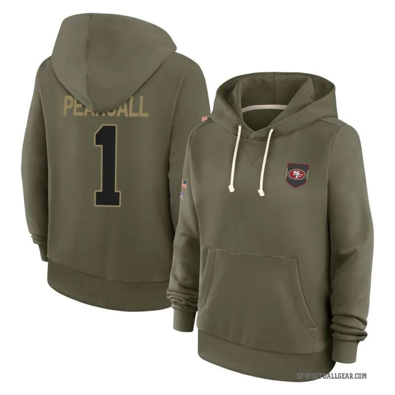 Ricky Pearsall Women's Olive San Francisco 49ers 2025 Salute to Service Hoodie