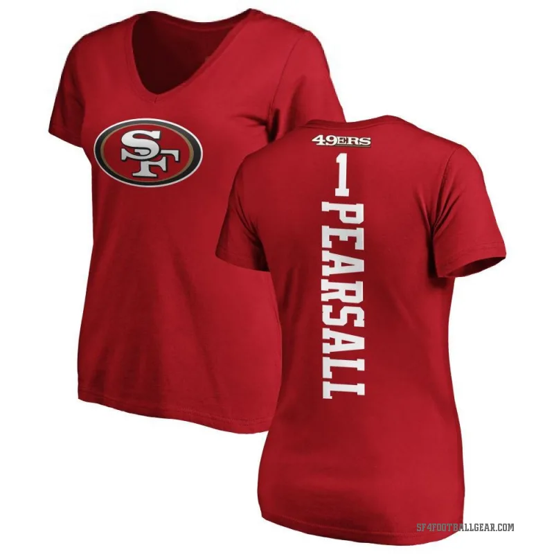 Ricky Pearsall Women's Red San Francisco 49ers Backer Slim Fit T-Shirt -