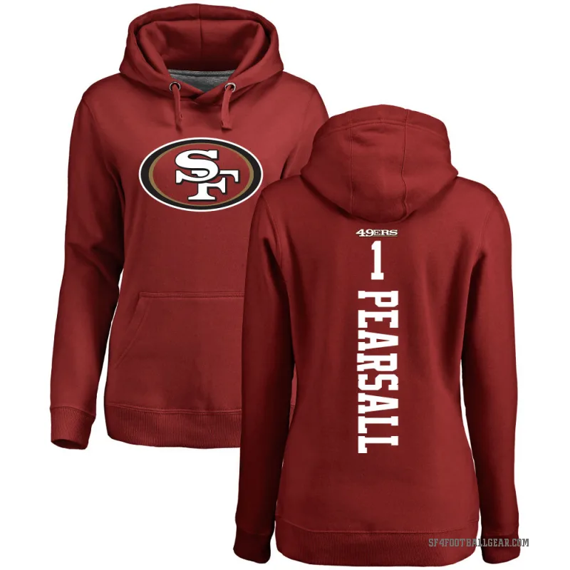 Ricky Pearsall Women's Red San Francisco 49ers Pro Line Backer Pullover Hoodie