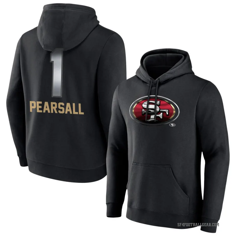 Ricky Pearsall Youth Black San Francisco 49ers Midnight Mascot Pullover Hoodie