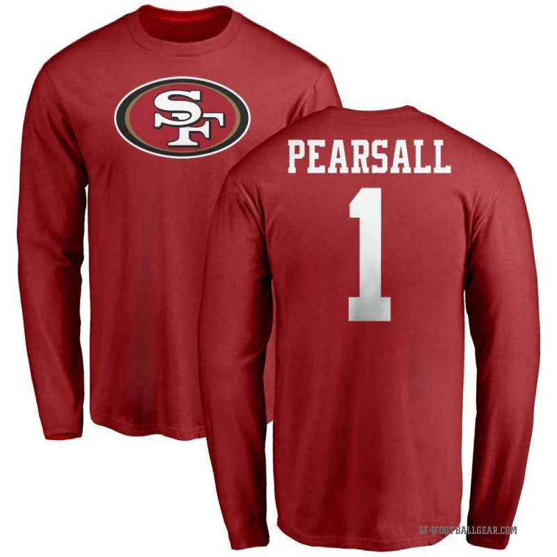 Ricky Pearsall Youth Red San Francisco 49ers Logo Long Sleeve T-Shirt -
