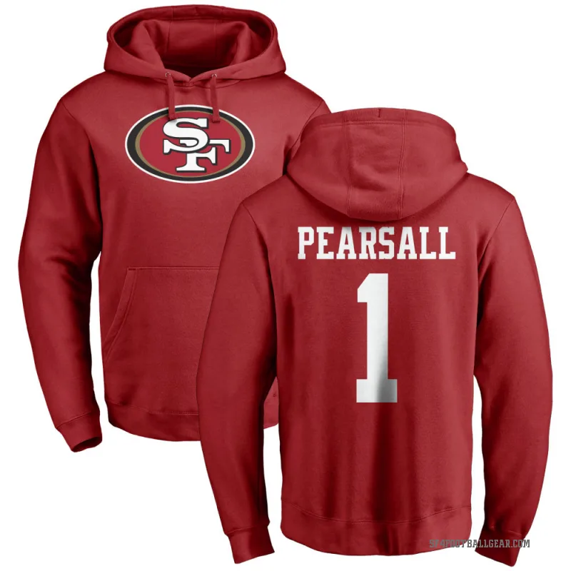 Ricky Pearsall Youth Red San Francisco 49ers Pro Line Logo Pullover Hoodie