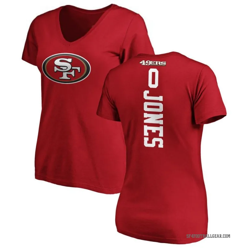 Rob Jones Women's Red San Francisco 49ers Backer Slim Fit T-Shirt -