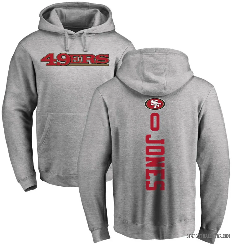 Rob Jones Youth San Francisco 49ers Pro Line Ash Backer Pullover Hoodie