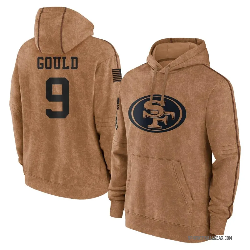 Robbie Gould Men's Brown San Francisco 49ers 2023 Salute To Service Club Pullover Hoodie
