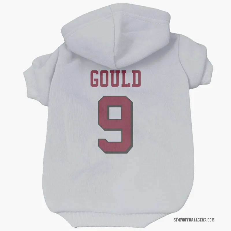 Robbie Gould  White San Francisco 49ers  Rush Cat & Dog Pet Hoodie