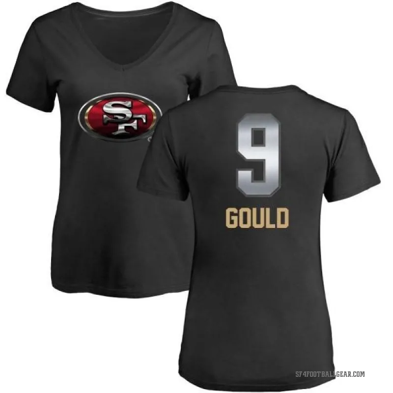 Robbie Gould Women's Black San Francisco 49ers Midnight Mascot T-Shirt -
