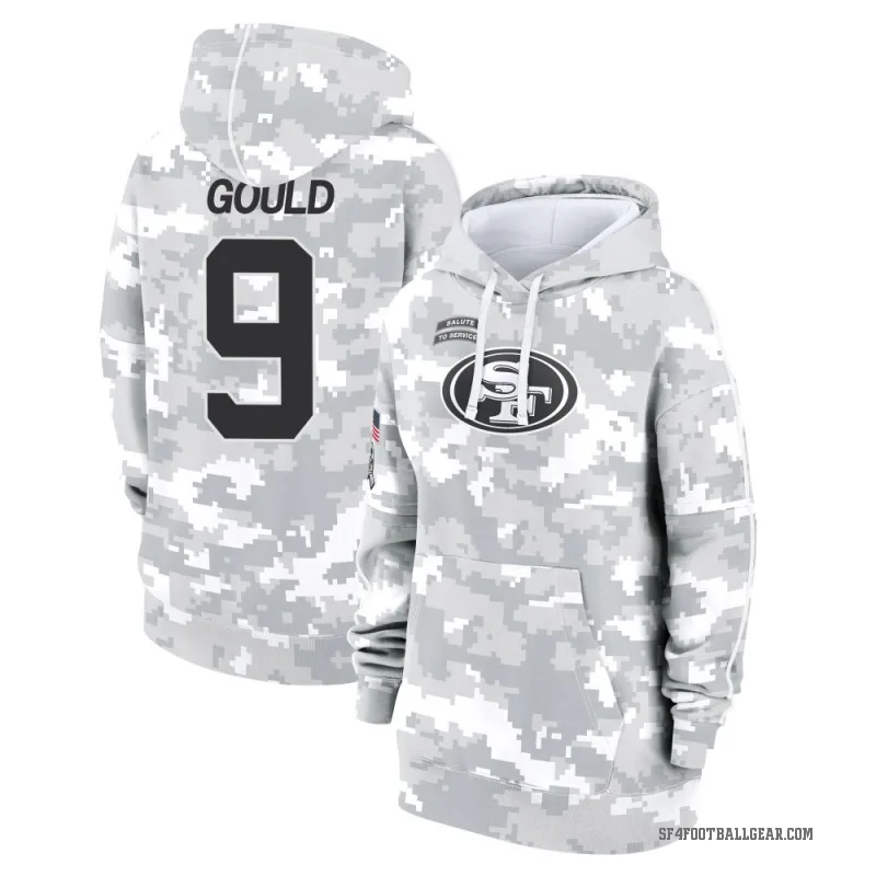Robbie Gould Women's Camo San Francisco 49ers Arctic 2024 Salute to Service Club Fleece Pullover Hoodie