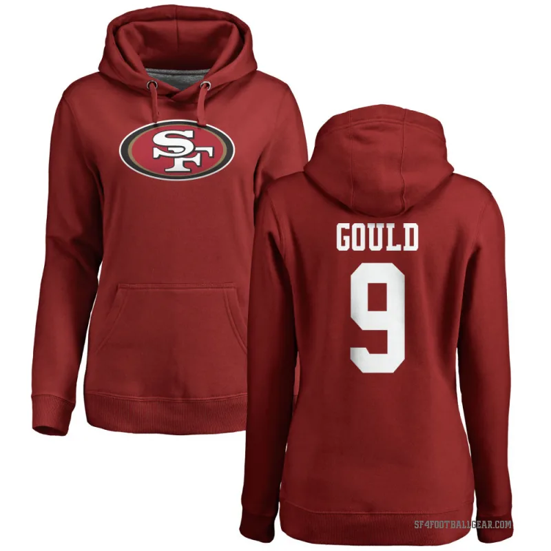 Robbie Gould Women's Red San Francisco 49ers Pro Line Logo Pullover Hoodie