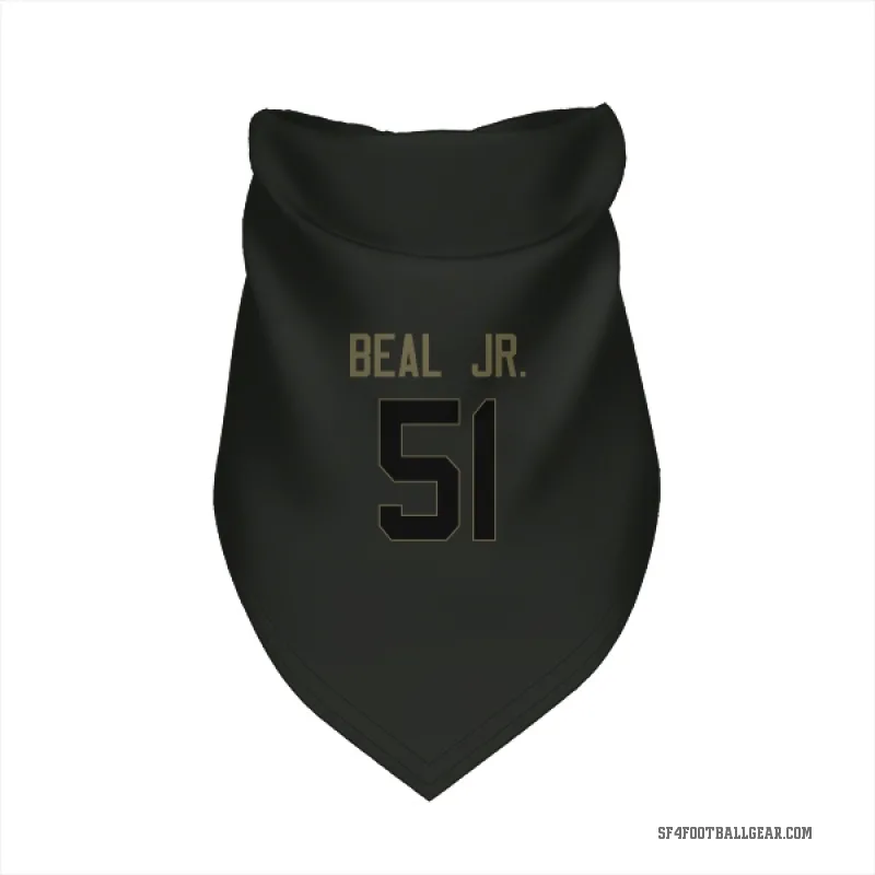 Robert Beal Jr.  Black San Francisco 49ers  Service Cat & Dog Pet Bandana