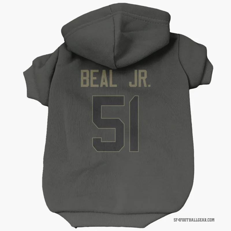 Robert Beal Jr.  Black San Francisco 49ers  Service Cat & Dog Pet Hoodie