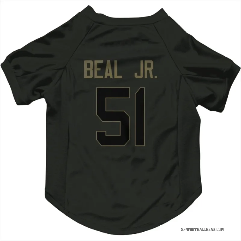 Robert Beal Jr.  Black San Francisco 49ers  Service Cat & Dog Pet Jersey
