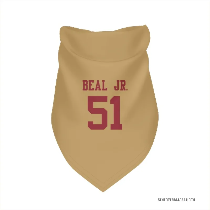 Robert Beal Jr.  Gold San Francisco 49ers  Cat & Dog Pet Bandana