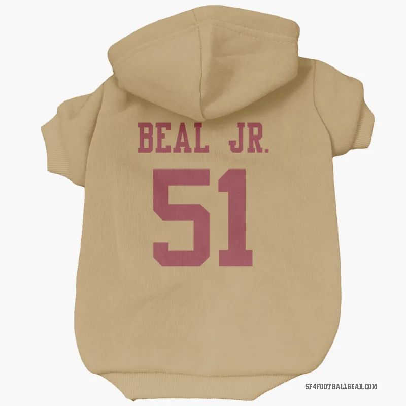 Robert Beal Jr.  Gold San Francisco 49ers  Cat & Dog Pet Hoodie