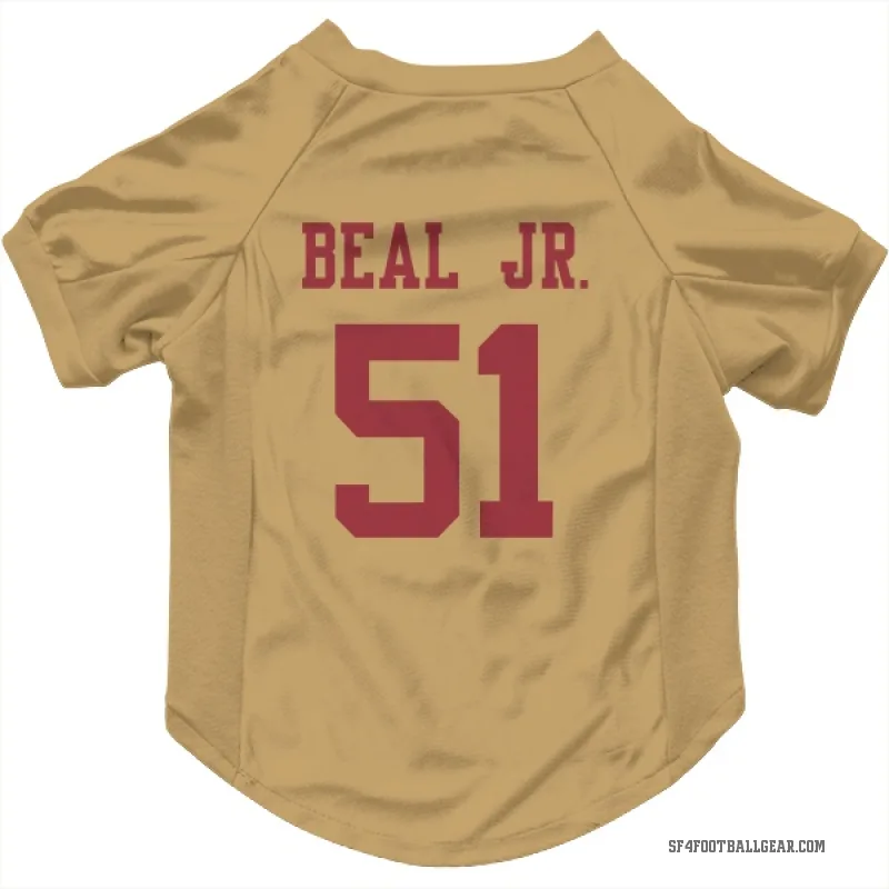 Robert Beal Jr.  Gold San Francisco 49ers  Cat & Dog Pet Jersey