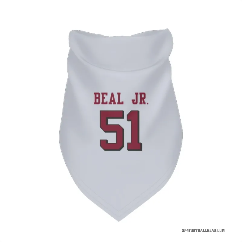 Robert Beal Jr.  White San Francisco 49ers  Rush Cat & Dog Pet Bandana