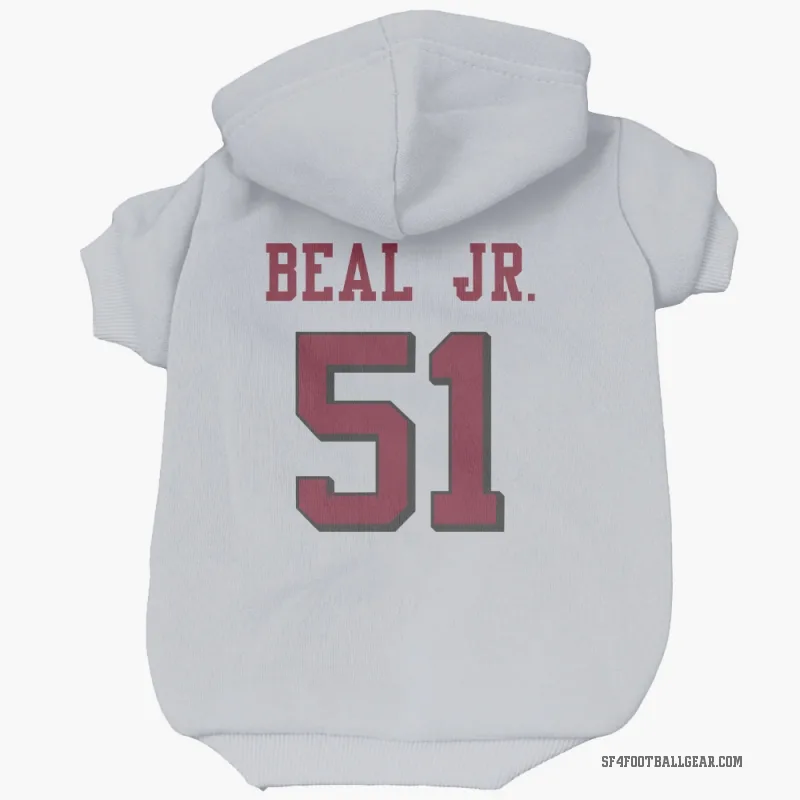 Robert Beal Jr.  White San Francisco 49ers  Rush Cat & Dog Pet Hoodie