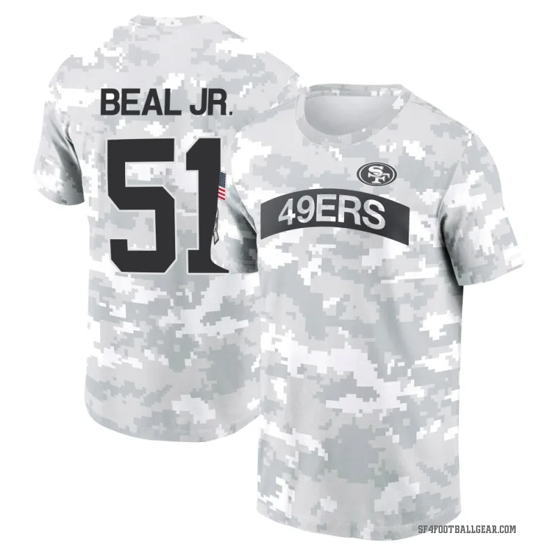 Robert Beal Jr. Youth Camo San Francisco 49ers Arctic 2024 Salute to Service Performance T-Shirt