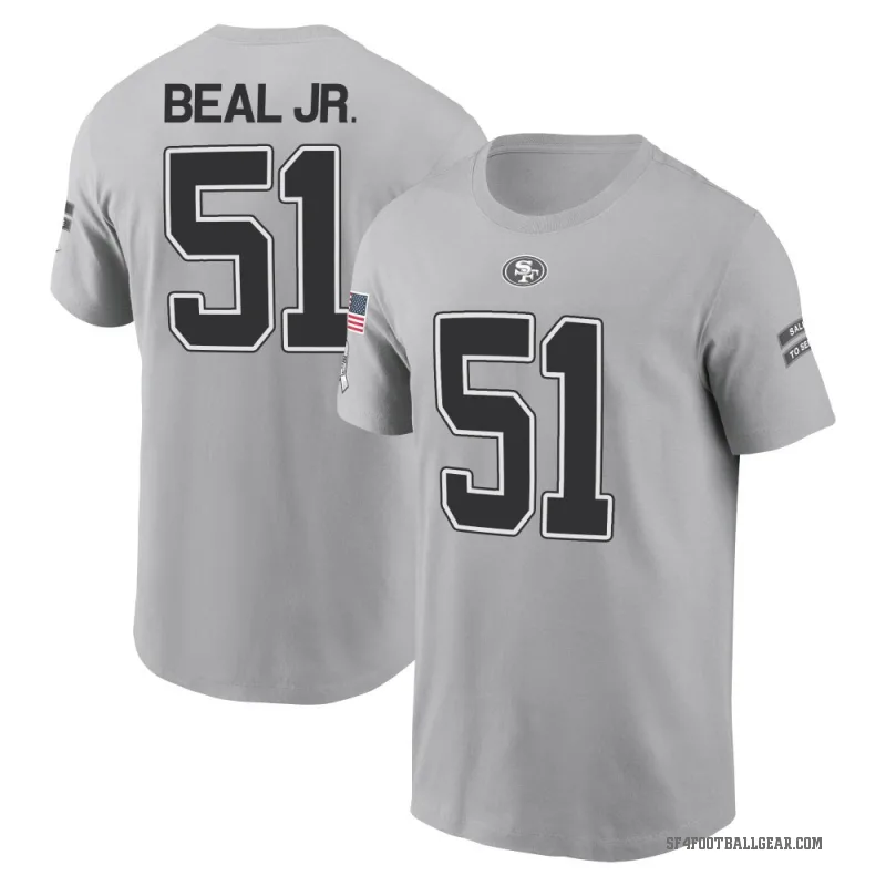 Robert Beal Jr. Youth Gray San Francisco 49ers 2024 Salute to Service T-Shirt