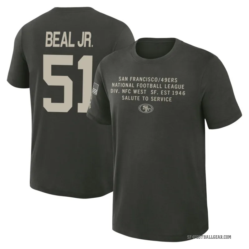 Robert Beal Jr. Youth Green San Francisco 49ers Dark/ 2025 Salute to Service Sideline Slub T-Shirt