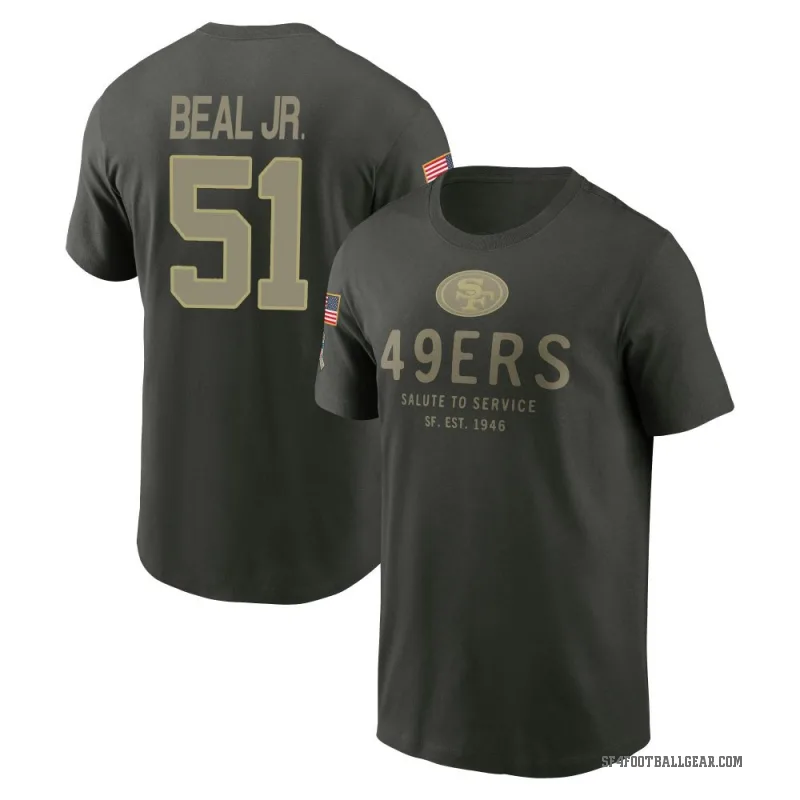 Robert Beal Jr. Youth Green San Francisco 49ers Forest/ 2025 Salute to Service Sideline Primary Edge T-Shirt