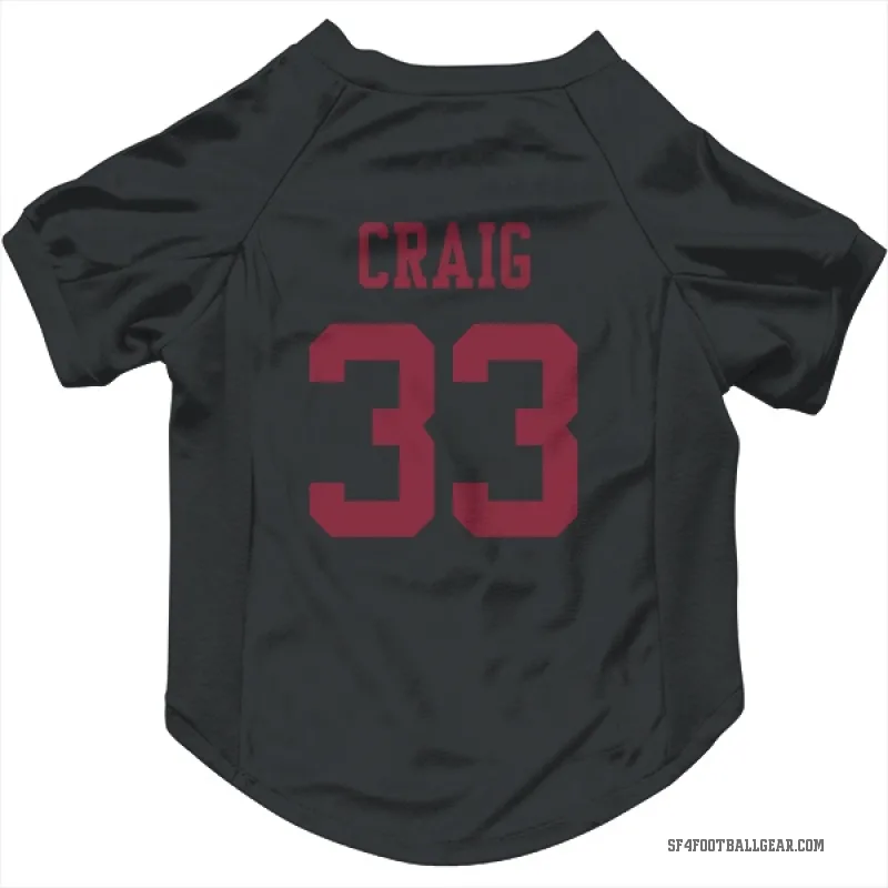 Roger Craig  Black San Francisco 49ers  Cat & Dog Pet Jersey
