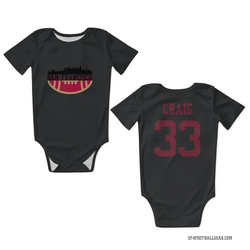 Roger Craig  Black San Francisco 49ers  Newborn & Infant Bodysuit
