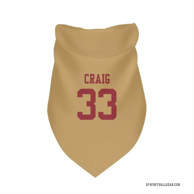 Roger Craig  Gold San Francisco 49ers  Cat & Dog Pet Bandana