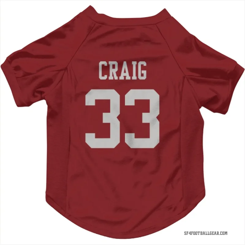 Roger Craig  Scarlet San Francisco 49ers  Cat & Dog Pet Jersey