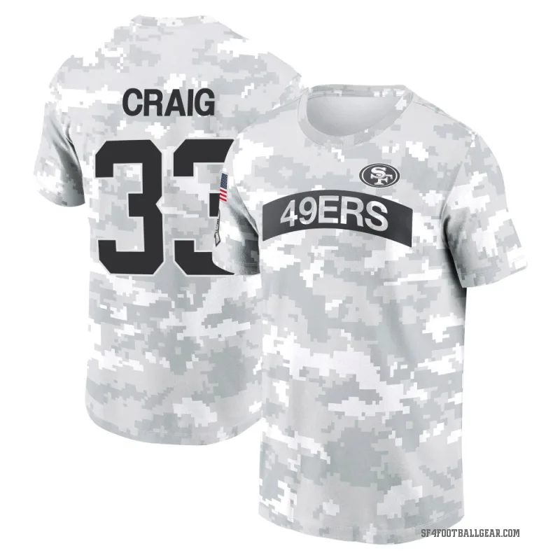 Roger Craig Youth Camo San Francisco 49ers Arctic 2024 Salute to Service Performance T-Shirt